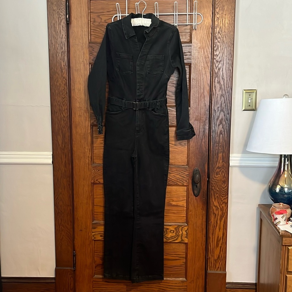 Paige Black Denim Jumpsuit size 6